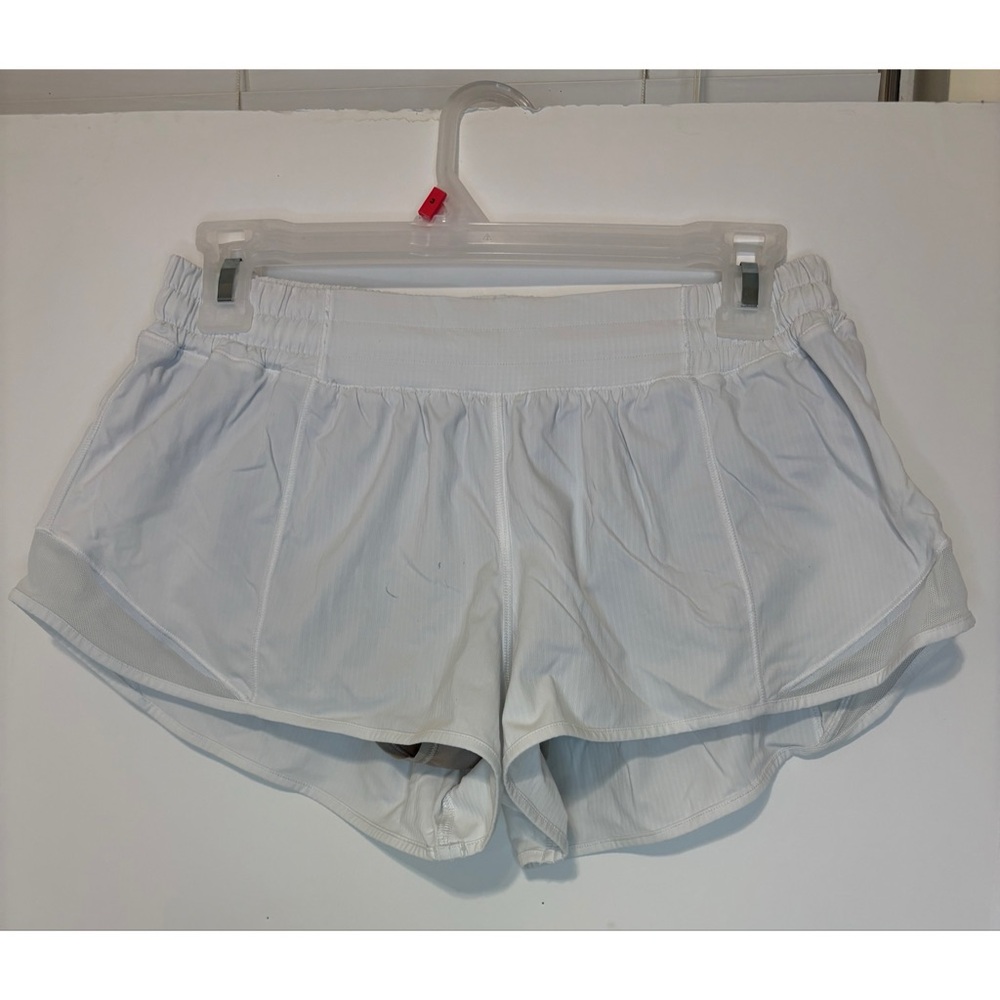 Lululemon Athletica White Athletic Shorts Lightweight Moisture-Wicking
